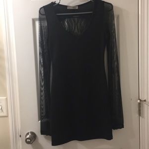 Black long sleeved skull dress